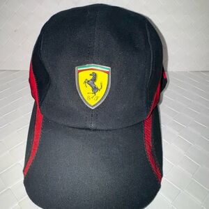Ferrari Black Cap with Red Highlights